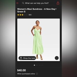 New Target Maxi Sundress green size S